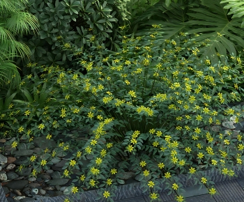 Modern Flowers And Grass-ID:485371114