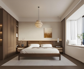 Wabi-sabi Style Bedroom-ID:381486891