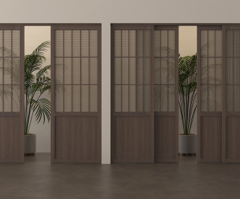 Wabi-sabi Style Sliding Door-ID:232594975