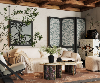 Wabi-sabi Style A Living Room-ID:391127118