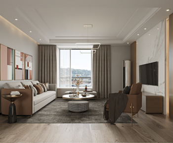 Modern A Living Room-ID:640997897