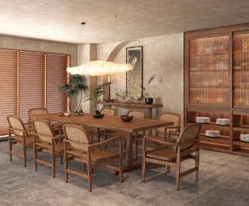 Wabi-sabi Style Dining Room-ID:516468054