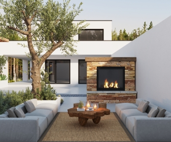 Modern Courtyard/landscape-ID:671355014