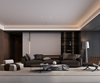 Modern A Living Room-ID:664669043