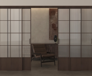 Wabi-sabi Style Sliding Door-ID:645668032