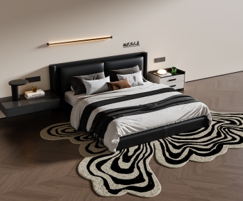 Modern Double Bed-ID:616449125