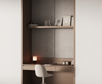 Modern Computer Desk And Chair-ID:439327006