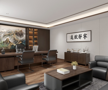 New Chinese Style Manager's Office-ID:414129025