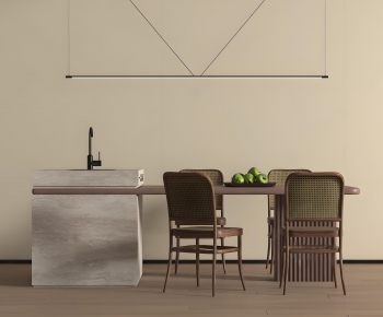 Wabi-sabi Style Dining Table And Chairs-ID:337999118