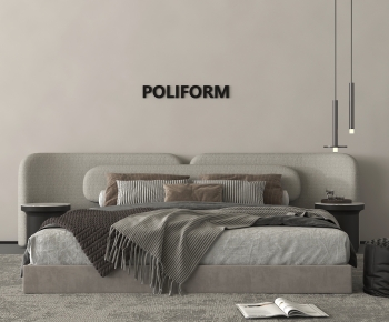 Modern Double Bed-ID:662477972