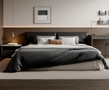 Modern Double Bed-ID:857866054
