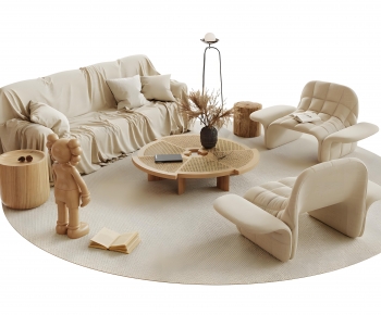 Wabi-sabi Style Sofa Combination-ID:705315112
