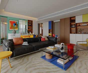 Modern A Living Room-ID:742197999