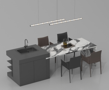 Modern Dining Table And Chairs-ID:706753975