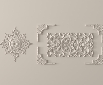 European Style Plaster Carved Top Plate-ID:456126934