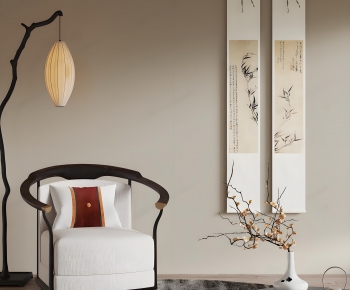 New Chinese Style Single Sofa-ID:363069062