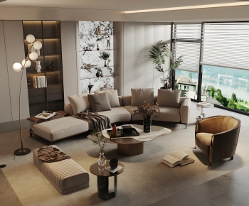Modern A Living Room-ID:736160041