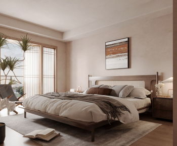 Wabi-sabi Style Bedroom-ID:255835067