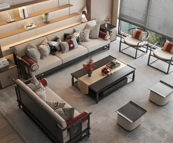 New Chinese Style Sofa Combination-ID:920238976