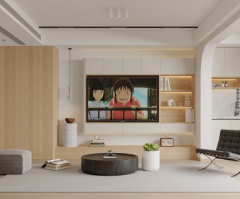 Modern A Living Room-ID:489897977