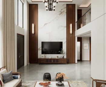 New Chinese Style A Living Room-ID:267190931