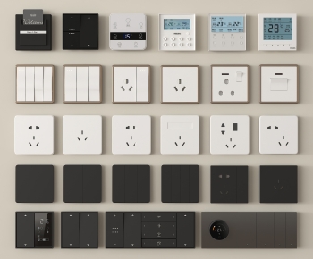 Modern Switch Socket Panel-ID:358654984