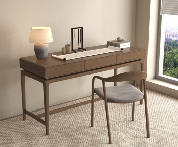 New Chinese Style Computer Desk And Chair-ID:763993984