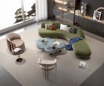 New Chinese Style Sofa Combination-ID:622634892