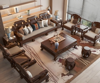 Chinese Style Sofa Combination-ID:256741055