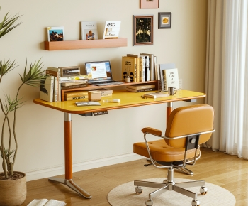 Modern Computer Desk And Chair-ID:351624017