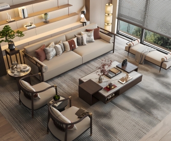 New Chinese Style Sofa Combination-ID:226696016