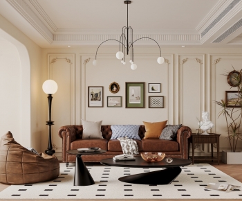 French Style A Living Room-ID:400574928