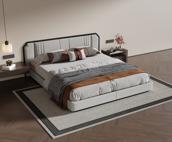 New Chinese Style Double Bed-ID:658380995