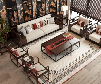 New Chinese Style Sofa Combination-ID:620276932