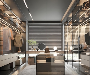 Modern Clothes Storage Area-ID:589436057