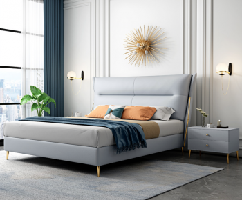 Modern Double Bed-ID:592533118