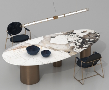 Modern Dining Table And Chairs-ID:390578995