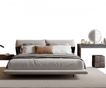 Modern Double Bed-ID:843851096