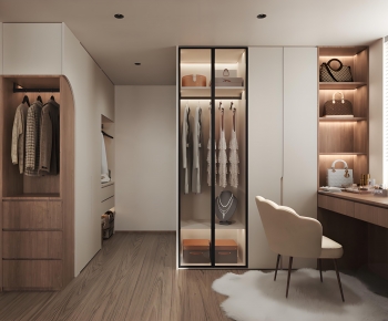 Modern Clothes Storage Area-ID:409399995