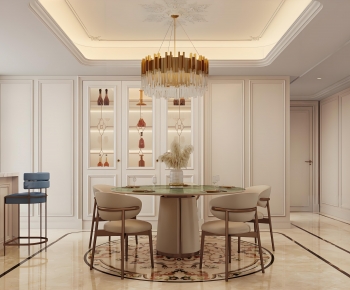 Simple European Style Dining Room-ID:296036018