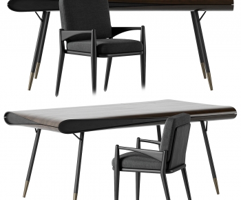 Modern Computer Desk And Chair-ID:723819021
