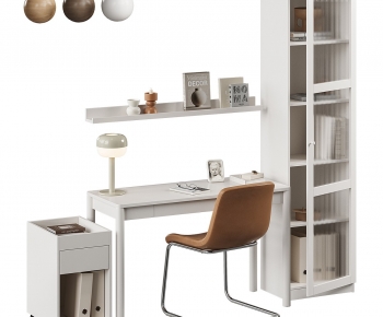 Modern Computer Desk And Chair-ID:462596893