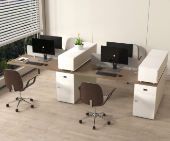 Modern Office Desk And Chair-ID:526417971