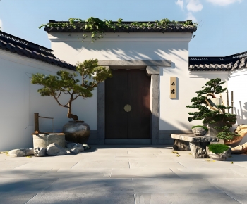 New Chinese Style Facade Element-ID:499568948