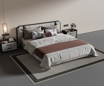 New Chinese Style Double Bed-ID:284425025
