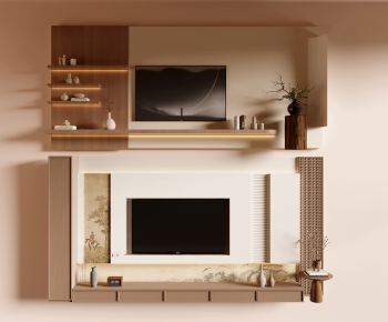 New Chinese Style TV Wall-ID:780199053