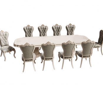 European Style Dining Table And Chairs-ID:110497956