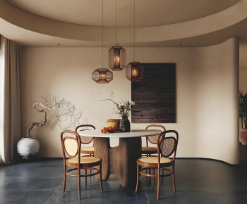 Wabi-sabi Style Dining Room-ID:502703916