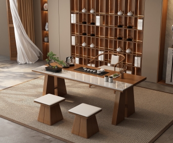 New Chinese Style Tea Tables And Chairs-ID:378019851