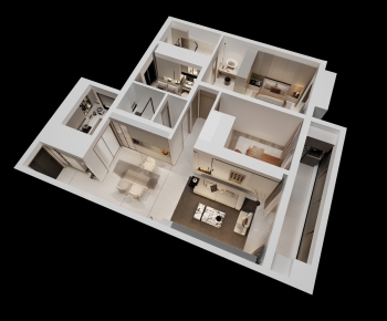 Modern A Bird's-eye View Of Home Decoration-ID:728466031